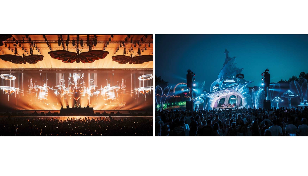 La luz tambin es vital en otros escenarios de Tomorrowland 2024, que en esta edicin conmemoraba su 20 aniversario. Fotos: Tomorrowland...