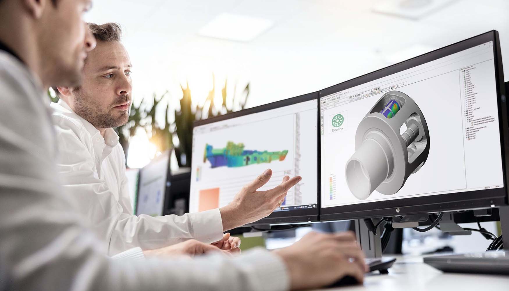 Dois engenheiros da Schaeffler utilizam software de ltima gerao para calcular e simular o acionamento de uma turbina elica que incorpora...