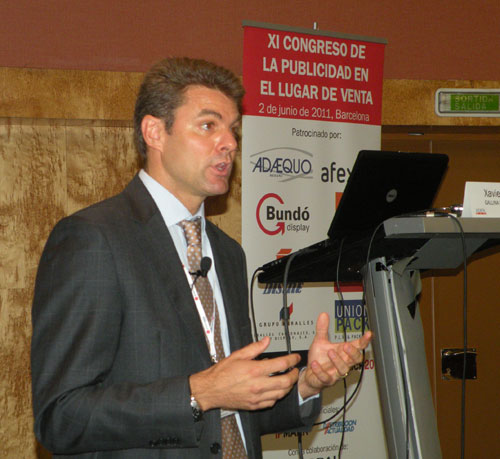 Xavier Piera, responsable de Desarrollo de Ventas de Gallina Blanca-Star Espaa, durante su intervencin en el congreso