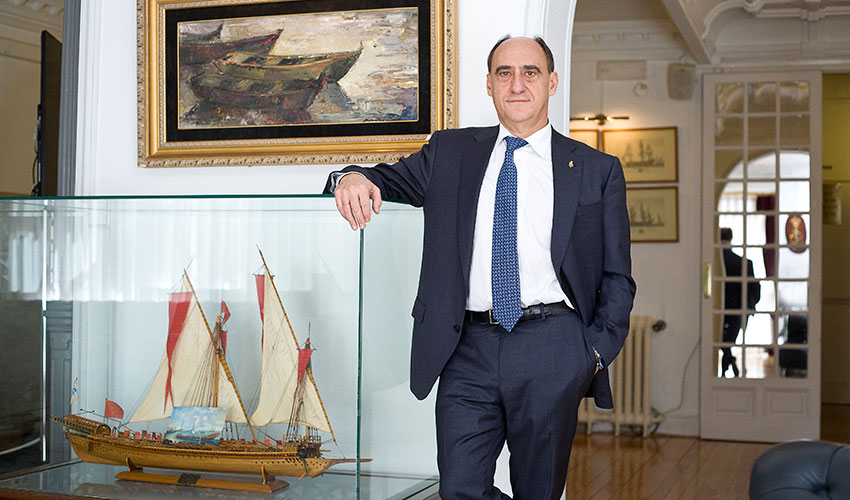 Juan Daz Cano, presidente de la Real Liga Naval Espaola