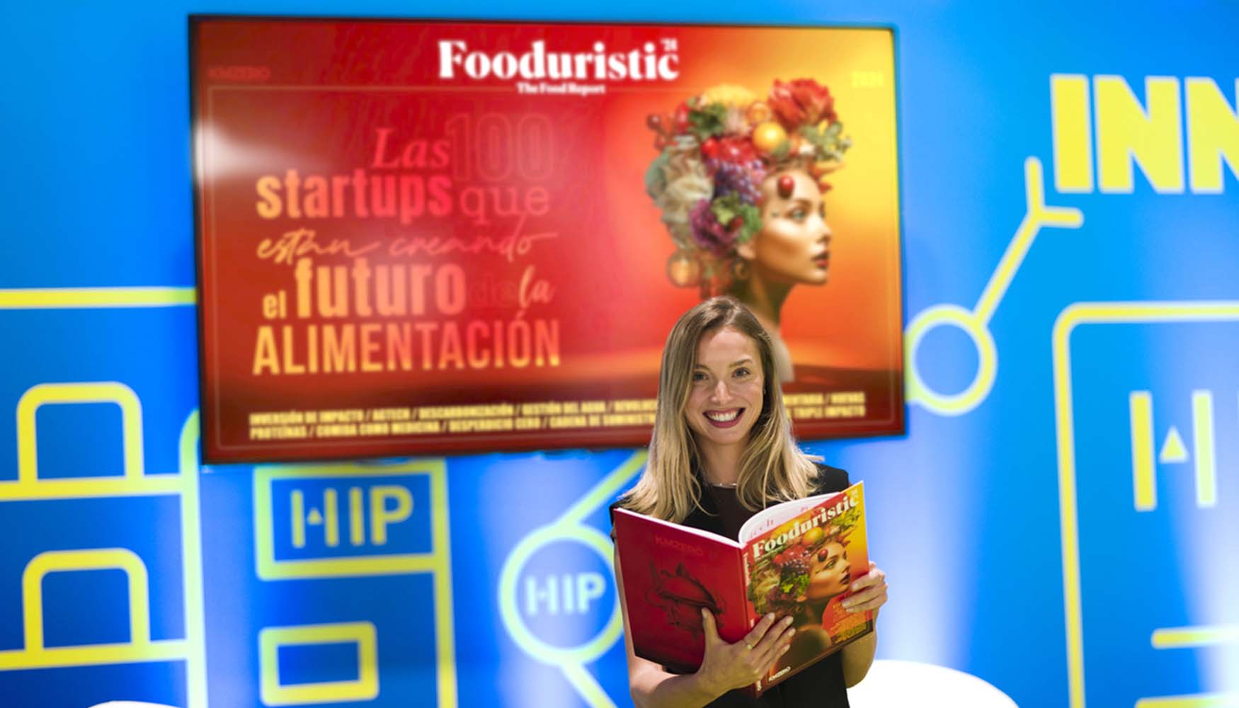 Beatriz Jacoste, diretora do KM ZERO Food Innovation Hub, durante a apresentao do Fooduristic'24...