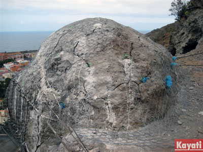 La roca contaba con un volumen de casi 100 m3 y con una geometra casi esfrica