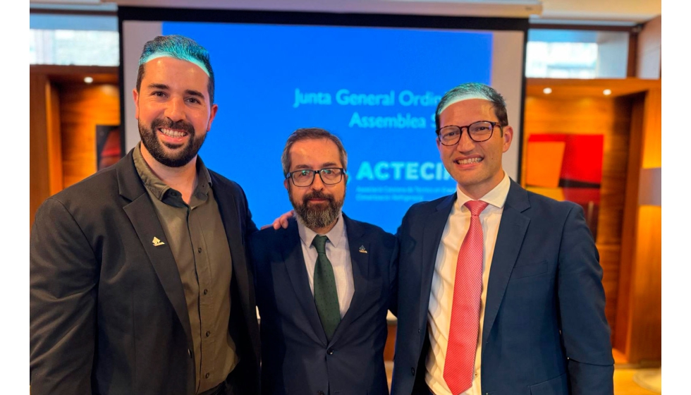 Sergi Asensio, presidente electo; Gaspar Martn, actual presidente; y Pedro Garcia, presidente saliente de Actecir