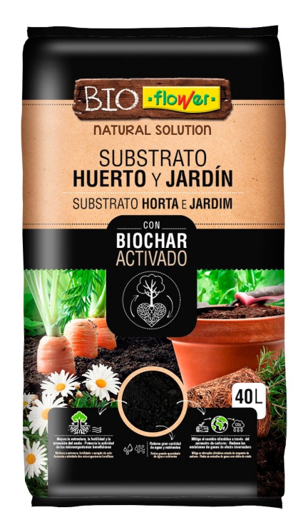 Substrato Huerto y Jardn con biochar activado