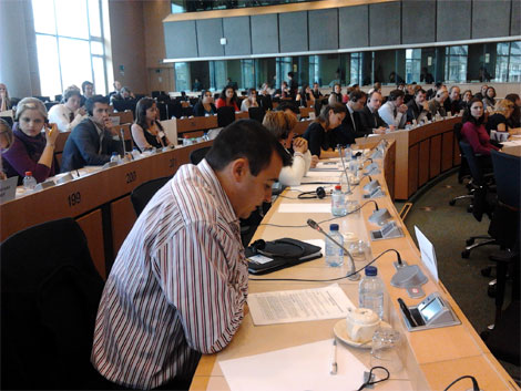 Andrs Gngora durante comparecencia en Parlamento Europeo