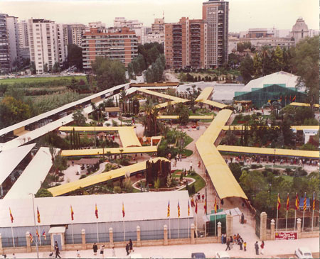 Imagen de Iberflora en 1972, cuando se celebr por primera vez en el recinto de los Jardines de Viveros de Valencia