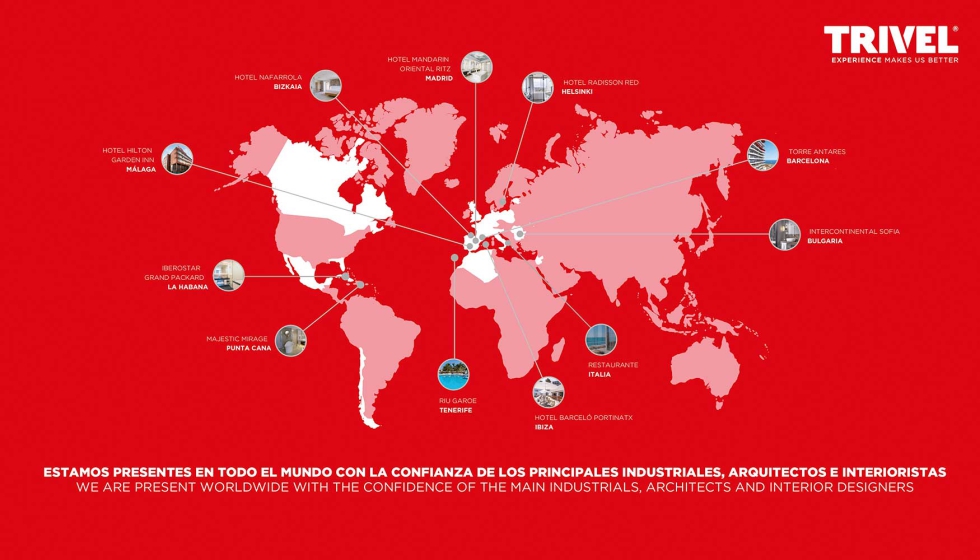 Los productos de Trivel estn presentes en todo el mundo