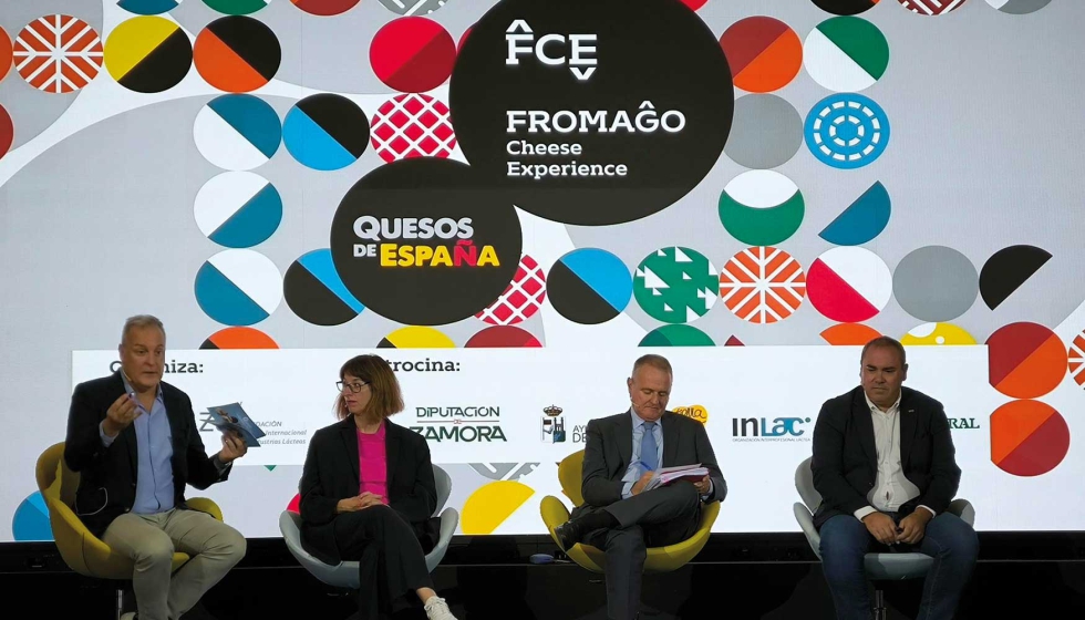 scar Mozun (Tactics Europe), Nuria Arribas (InLac), Diego Canga (Comisn Europea) y ngel Pacheco (Origen Espaa) en Fromago...