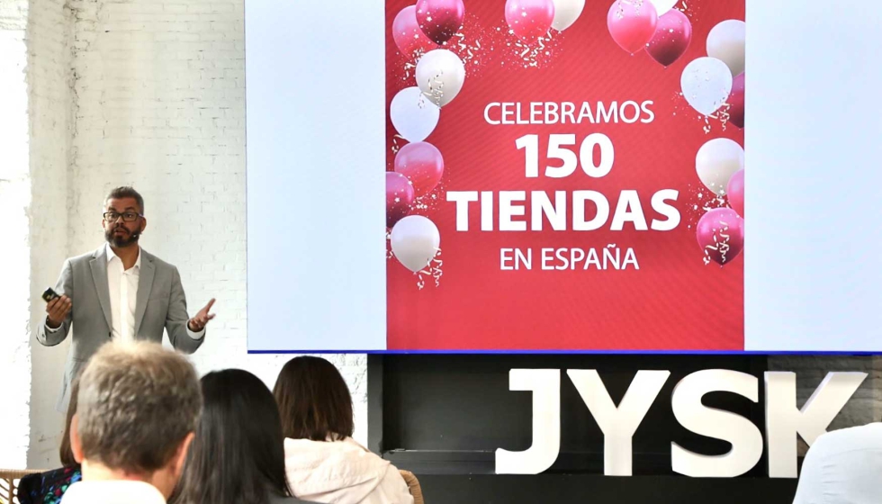 Carlos Haba durante la celebracin de las 150 tiendas en Espaa de JYSK