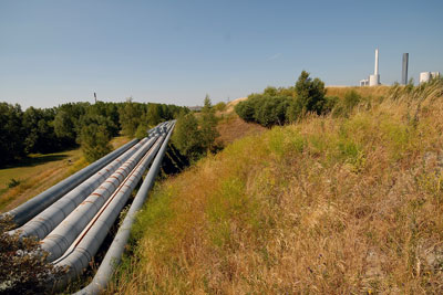 Tuberas de vapor de la planta de energa. Kalundborg (Dinamarca)