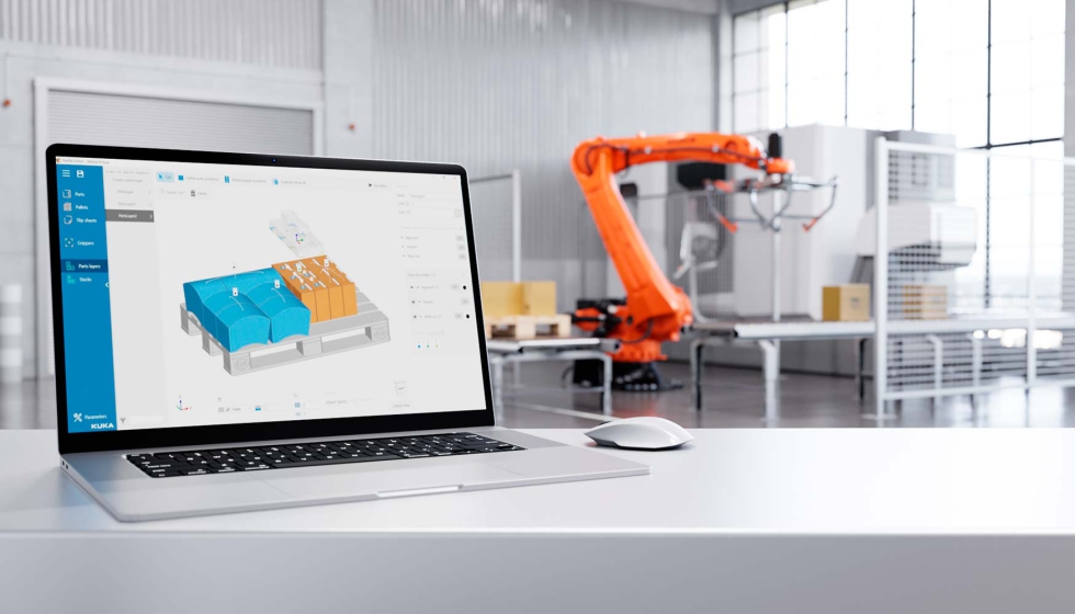 Con Kuka.FlexPal, los usuarios crean su propio plan de paletizado