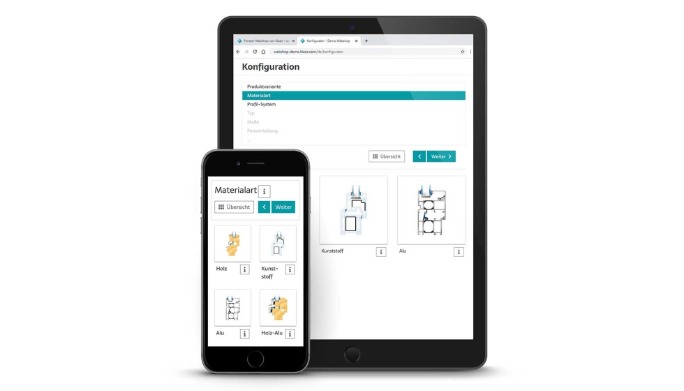 Trabajo mvil. La tienda web de Klaes para clientes finales es tambin la herramienta de registro para la solucin de comercio web de Klaes...