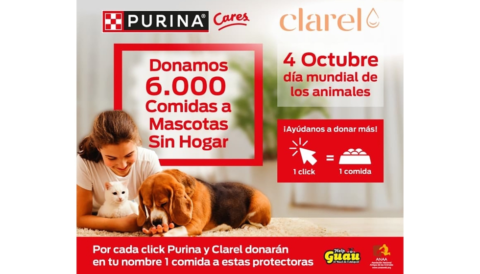 'Purina os cuida- Aydanos a donar', es la campaa en la que ambas compaas unen fuerzas para donar hasta 10...