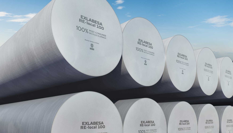 RE-local 100, marca de aluminio reciclado 100% posconsumo verificado por Bureau Veritas de Exlabesa