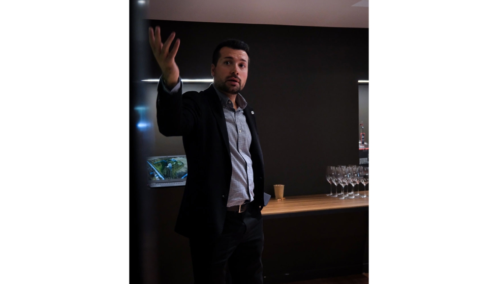 Francesco Giardino, Export Manager de Gaja, durante un showroom exclusivo celebrado en septiembre en Barcelona y Madrid