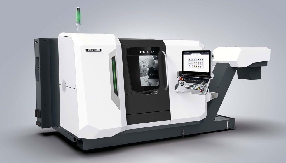 Foto de La CTX 350 4A de DMG MORI proporciona un torneado universal altamente productivo con dos torretas