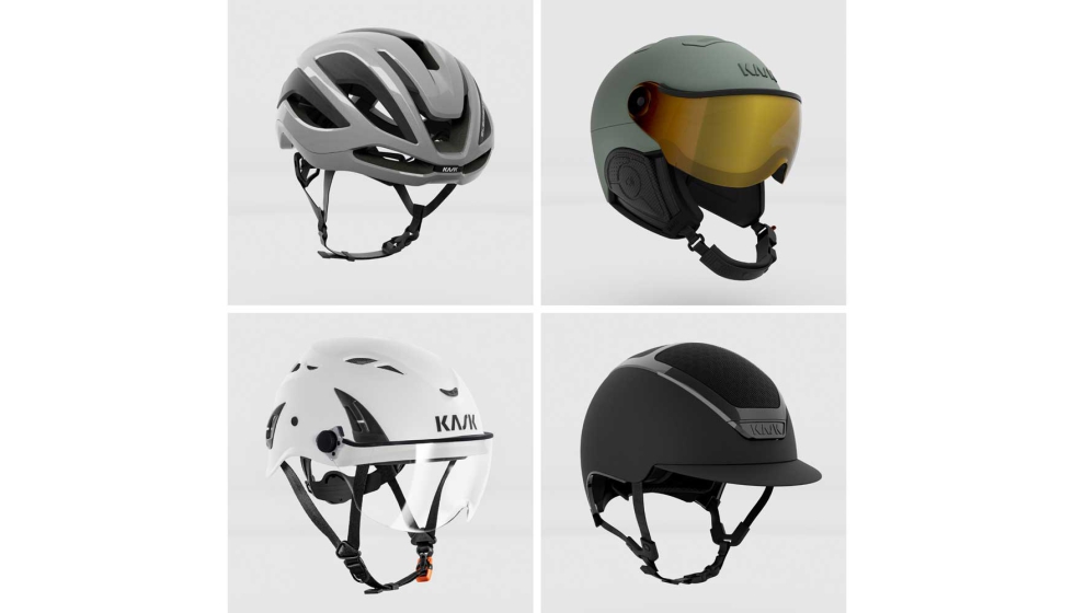 Las 4 divisiones de cascos KASK: ciclismo, nieve, trabajo, ecuestre