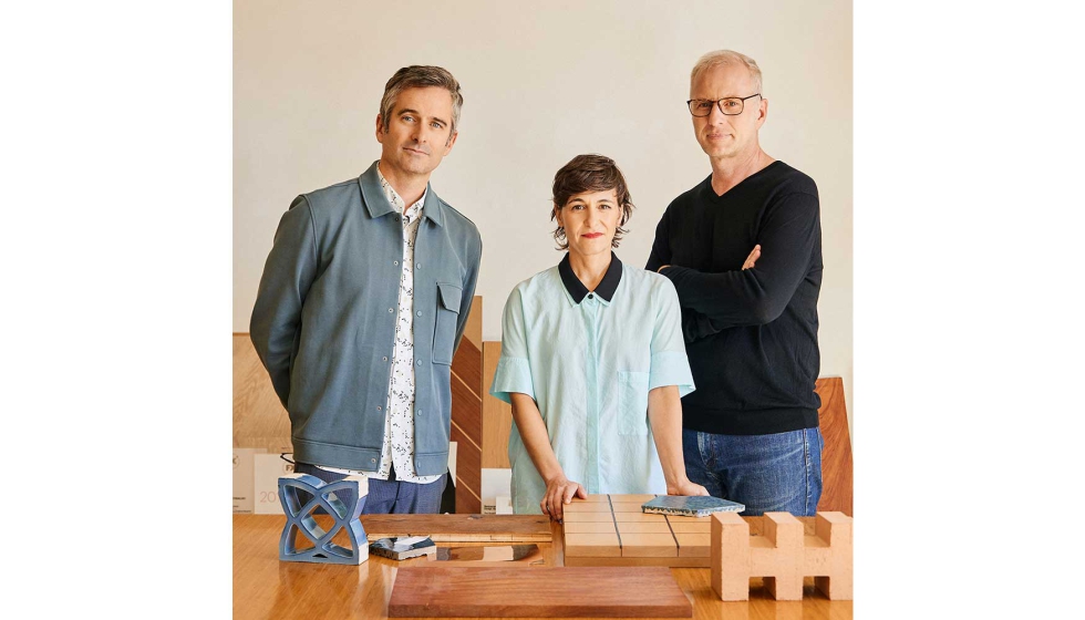 Los arquitectos Lucas Echesteve Lacy, Natali Canas del Pozo y Oliver Franz Schmidt de El Equipo Creativo