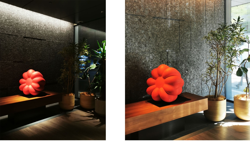 Visiones nocturna y diurna del acceso al hotel Hyatt Place Kyoto. Mezcla de iluminaci�n difusa y puntual en relaci�n con los materiales...
