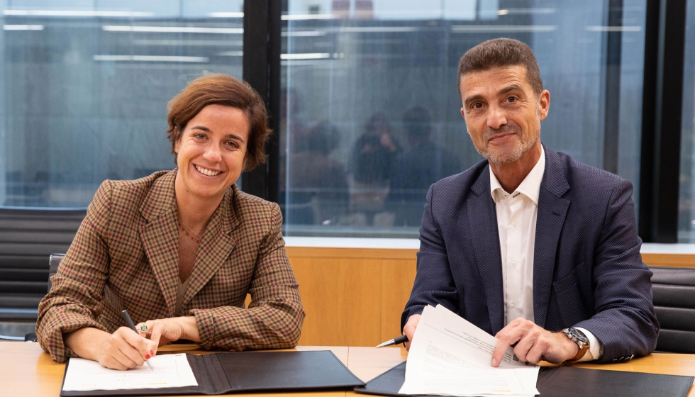 Elisa Carbonell, consejera delegada de ICEX, y Mariano Oto, vicepresidente de Relaciones Institucionales de FATE-Food&Agritech Europe...