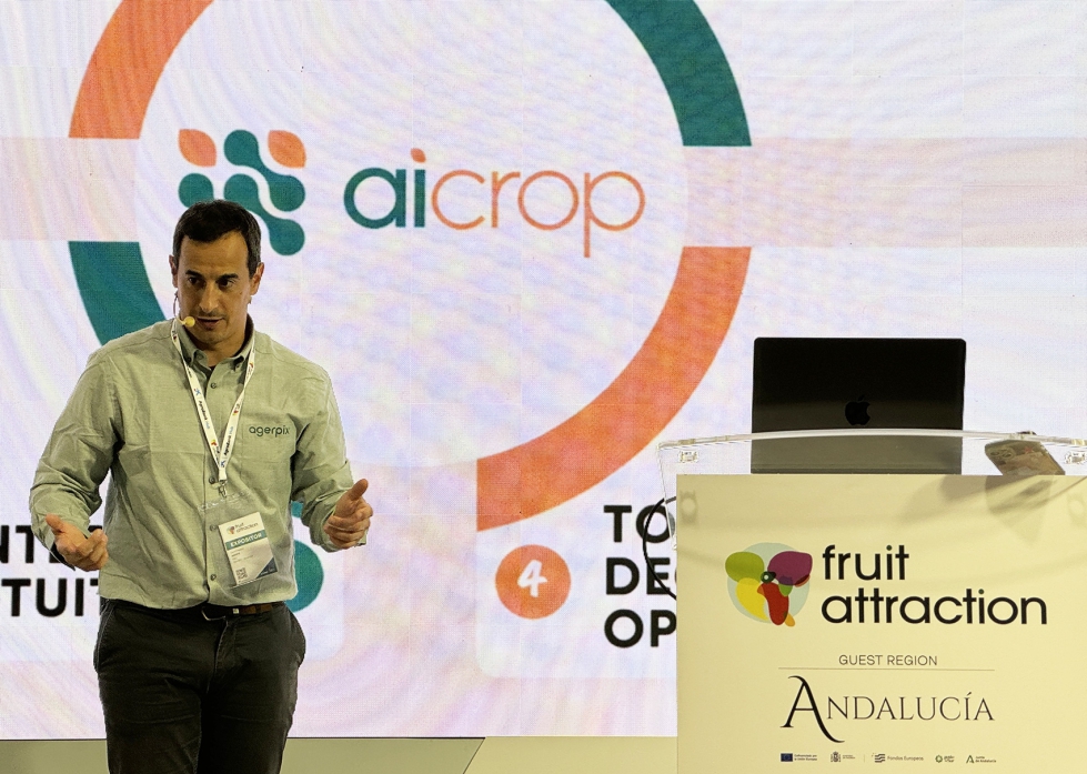 David Francs, CEO de Agerpix Technologies durante la presentacin de Aicrop en Fruit Attraction 2024