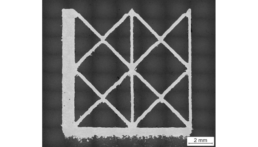 Micrografa de una estructura lattice optimizada