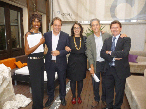 Marie Gomes, Assistant for AWI Iberia; Luis Polo, director Gremi Fabricants Sabadell; Dolores Naharro...
