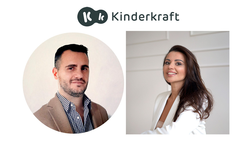 Leandro A. Schinocca, sales manager Spain, y Weronika Pawlińska, CMO de Kinderkraft