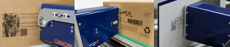 Arriba, las impresoras APLINK LCX36e y APLINK MRX72e. Abajo, la APLINK HRX GS05 con el sistema de curado de tinta UVLED