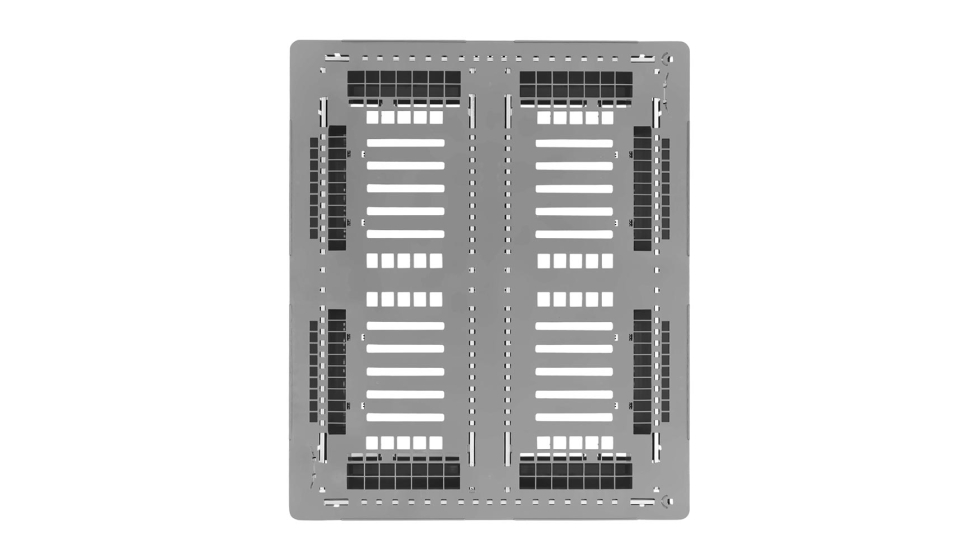 Seis perfis de endurecimento na plataforma superior da Craemer E3-5 asseguram uma elevada capacidade de carga e acentuada rigidez  flexo...