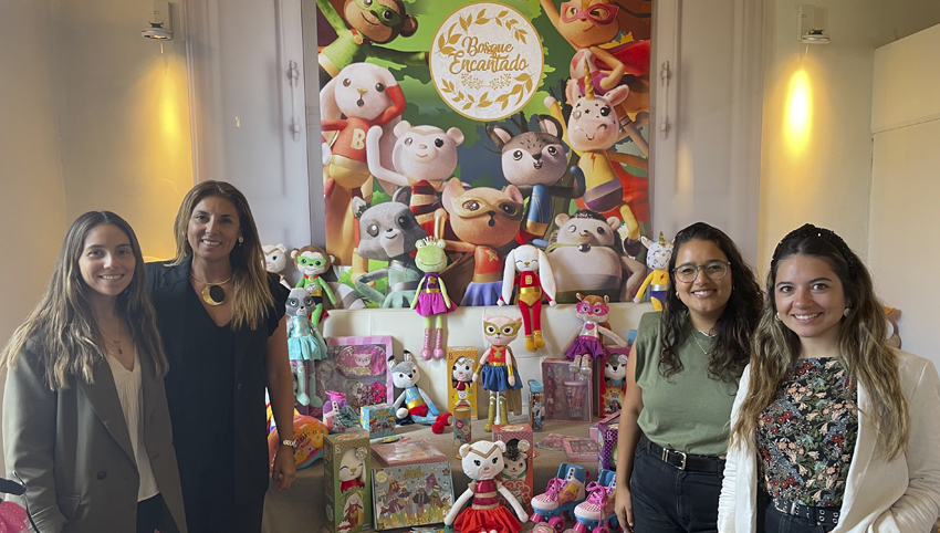 Francesca Nicolis, Product Manager, Yamile Palomino, Toys & License Director, Valentina Cartegiani, diseadora, y Consuelo Gutirrez...