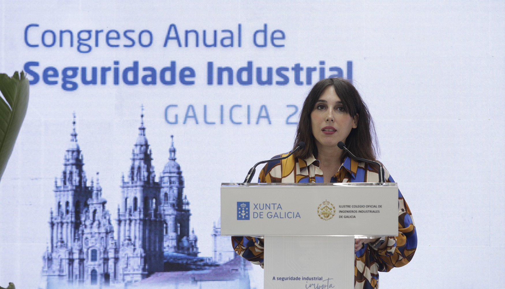 M Jess Lorenzana, conselleira de Economia e Industria de la Xunta de Galicia, durante la clausura del Congreso Anual de Seguridad Industrial...