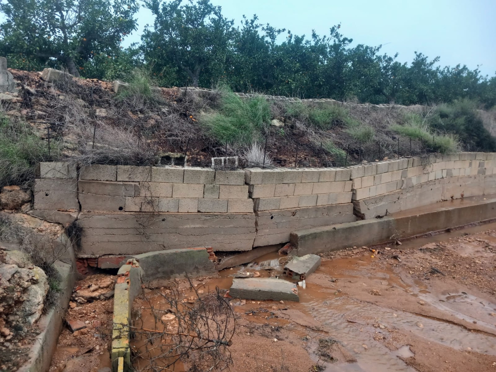 La DANA ha causado graves desperfectos en infraestructuras agrcolas y ganaderas. Foto: La Uni Llauradora i Ramadera