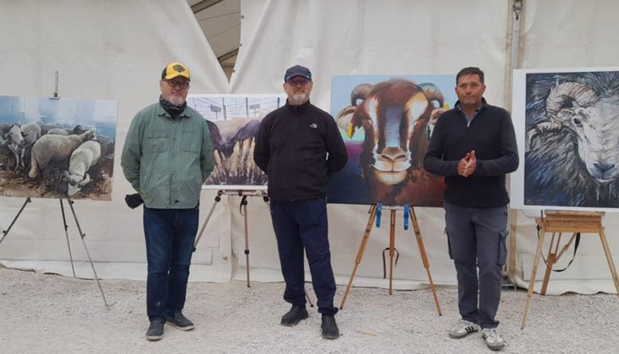 Participantes en el II Concurso de Pintura Raza Lojea