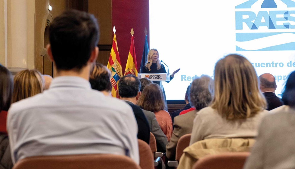 Intervenci�n de Mar Vaquero en la entrega de los reconocimientos en el V Encuentro de la Red Aragonesa de Empresas Saludable, RAES...