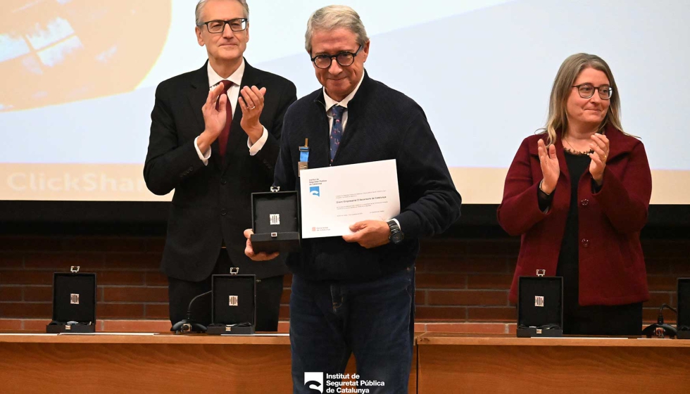 El presidente del Gremio, Pere Piero, recogiendo el galardn el pasado 7 de noviembre