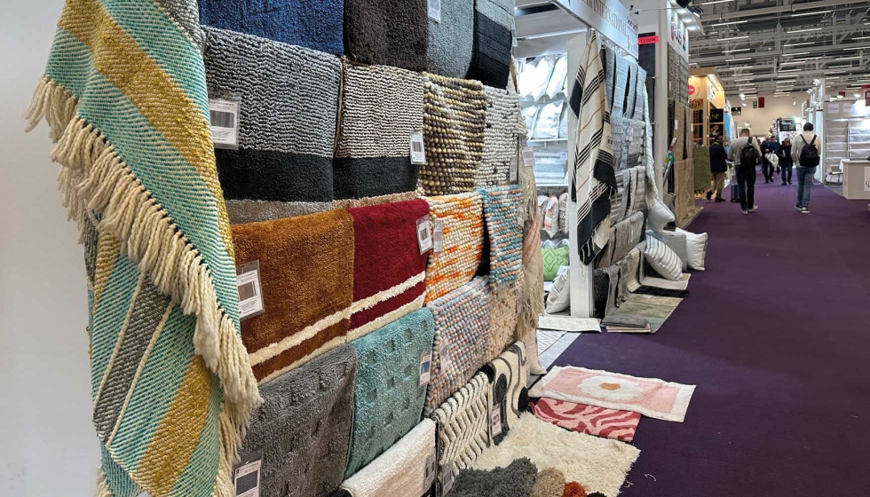 Imagen de la zona de exposicin Carpets & Rugs durante la pasada edicin de Heimtextil 2025