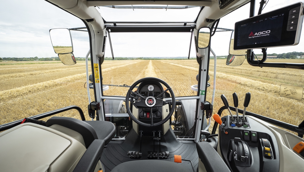 Vista de la zona de trabajo desde el puesto de conduccin