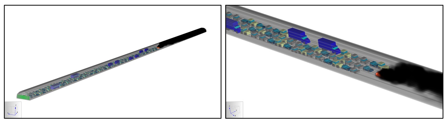 Ilustracin 14. Ubicacin del foco del incendio en el modelo CFD