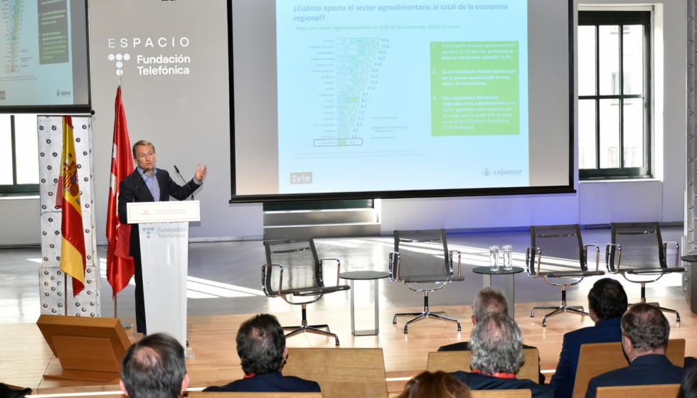 Ignacio Atance, director de Estudios de la Fundacin Grupo Cajamar, durante la presentacin del informe