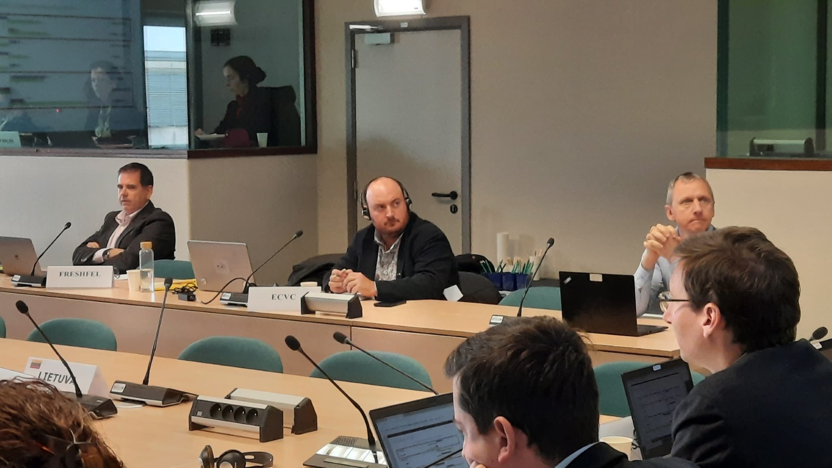 Pedro Gomriz, responsable del sector citrcola de Coag, en el Observatorio de Ctricos de la UE, durante su reunin en Bruselas...