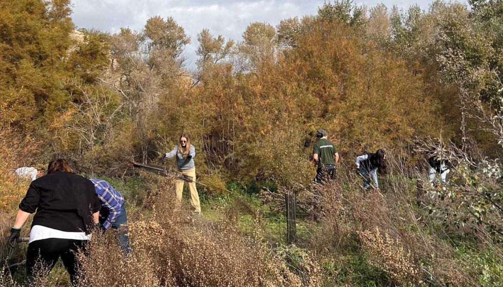 Jornada de plantacin de rboles para restaurar el espacio natural del ro Jarama en Madrid, dentro del Proyecto Limpia Ros, Salva Ocanos...