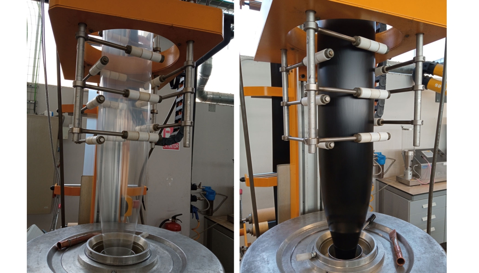 Figura 1. Proceso de extrusin film soplado, escala piloto