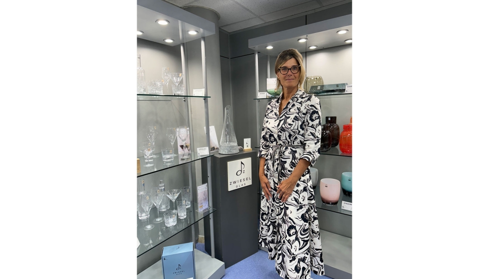 Luca van Hal, directora general de Zwiesel Glas Ibrica, en el Showroom de sus instalaciones de Barcelona