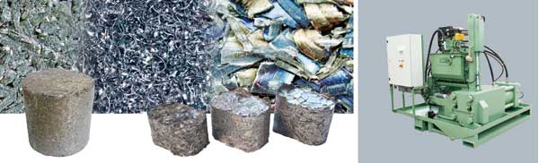 Las virutas de acero y hierro fundido en forma de briquetas son un una fuente secundaria de materia prima valioso para las fundiciones...