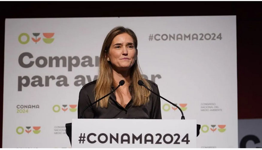 La vicepresidenta tercera y ministra para la Transicin Ecolgica y el Reto Demogrfico, Sara Aagesen, en la inauguracin de Conama 2024...