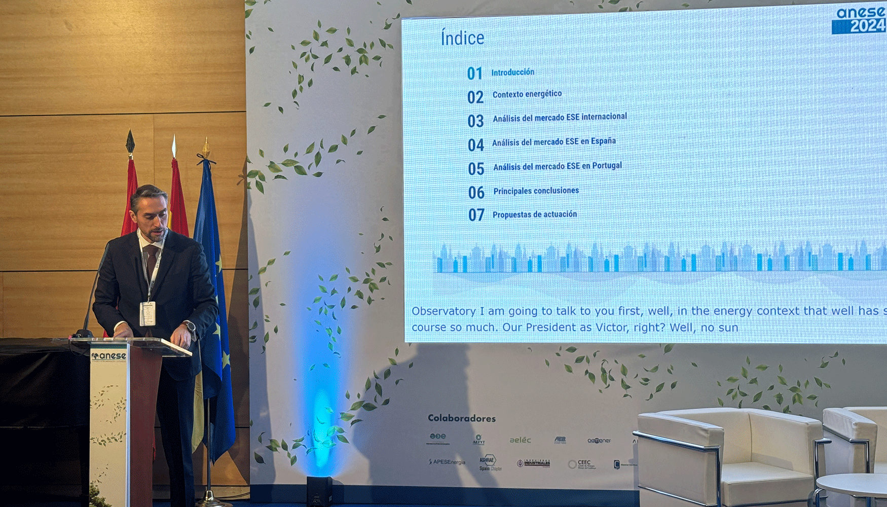 Carlos Ballesteros, director general de Anese, durante la presentacin del Observatorio de Eficiencia Energtica 2024...