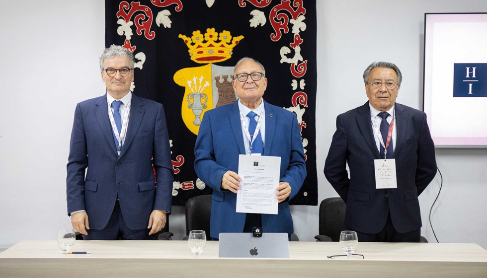 Alberto Jimnez, presidente de la Asociacin Nacional de Industrias de la Carne de Espaa (Anice), Julio Tapiador...