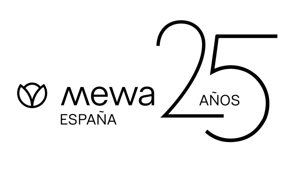 Logo de 25 aos de Mewa Espaa