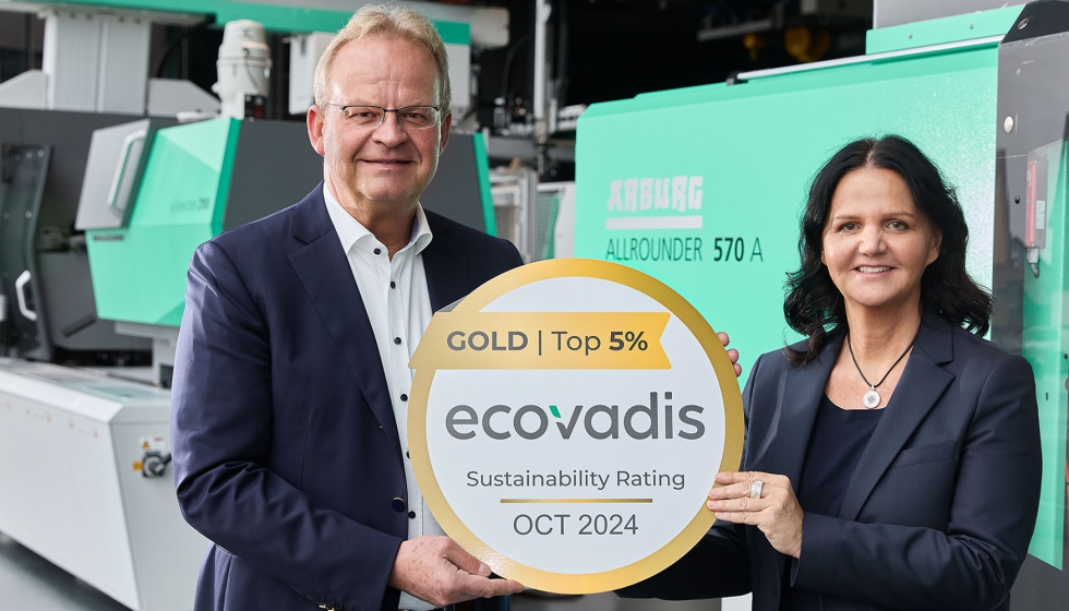 Orgullosos de la medalla de oro de Ecovadis: los socios gerentes Michael y Juliane Hehl